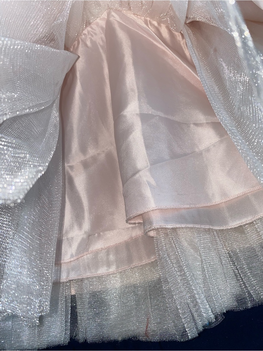 American Princess Blush Pearl-Trim Tulle Dress - Picture 7 of 7